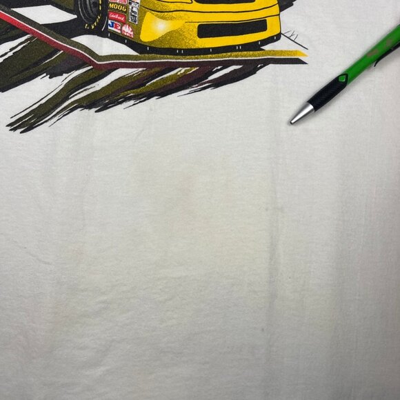 Vintage White Nascar 50th Anniversary Moog Chasis Parts Hanes T Shirt Mens L - Picture 4 of 15